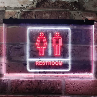 ADVPRO Men Women Toilet Restroom WC Dual Color LED Neon Sign st6-i1029 - White & Red