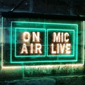 ADVPRO Mic Live On Air Studio Recording Display Dual Color LED Neon Sign st6-i1072 - Green & Yellow