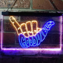 ADVPRO Good Vibes Only Hand Party Decoration Dual Color LED Neon Sign st6-i1076 - Blue & Yellow