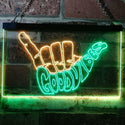 ADVPRO Good Vibes Only Hand Party Decoration Dual Color LED Neon Sign st6-i1076 - Green & Yellow