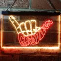 ADVPRO Good Vibes Only Hand Party Decoration Dual Color LED Neon Sign st6-i1076 - Red & Yellow