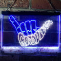 ADVPRO Good Vibes Only Hand Party Decoration Dual Color LED Neon Sign st6-i1076 - White & Blue