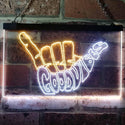ADVPRO Good Vibes Only Hand Party Decoration Dual Color LED Neon Sign st6-i1076 - White & Yellow