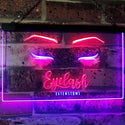 ADVPRO Eyelash Extension Beauty Salon Indoor Decoration Dual Color LED Neon Sign st6-i1089 - Blue & Red