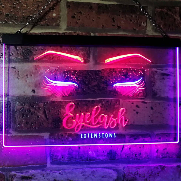 ADVPRO Eyelash Extension Beauty Salon Indoor Decoration Dual Color LED Neon Sign st6-i1089 - Blue & Red