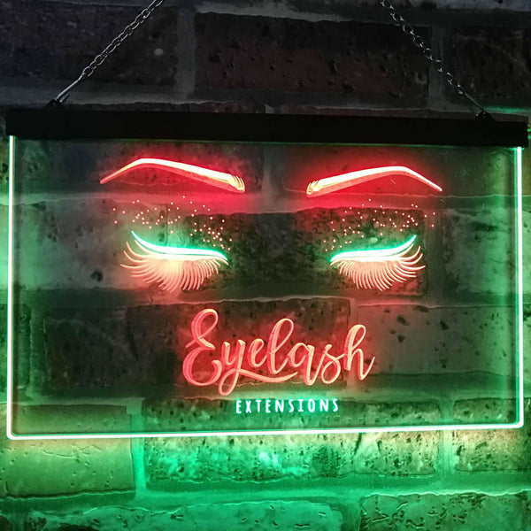 ADVPRO Eyelash Extension Beauty Salon Indoor Decoration Dual Color LED Neon Sign st6-i1089 - Green & Red