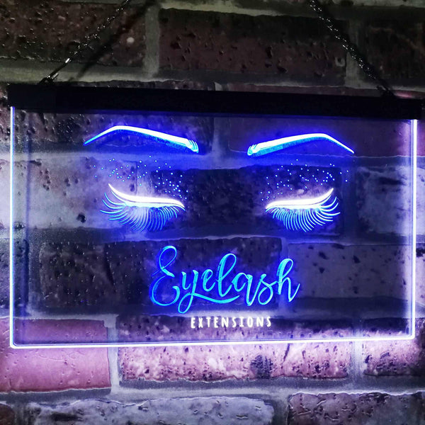 ADVPRO Eyelash Extension Beauty Salon Indoor Decoration Dual Color LED Neon Sign st6-i1089 - White & Blue