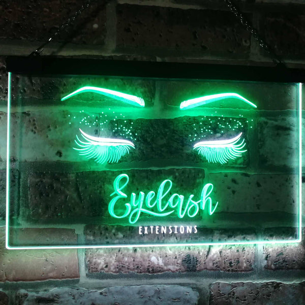 ADVPRO Eyelash Extension Beauty Salon Indoor Decoration Dual Color LED Neon Sign st6-i1089 - White & Green