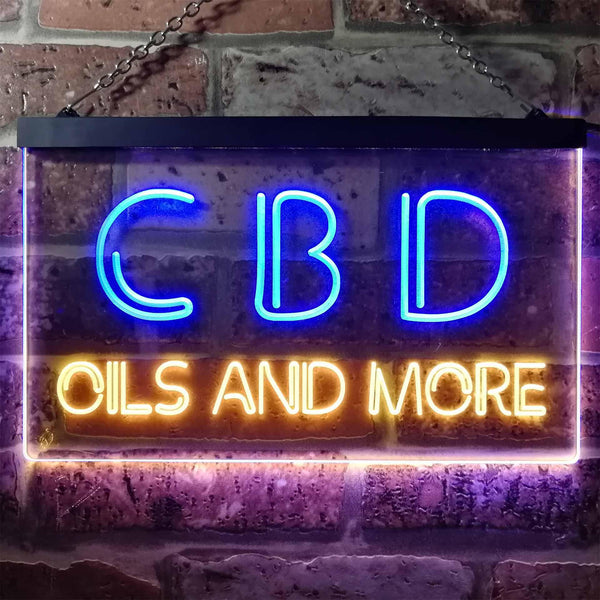 ADVPRO CBD Open Wall Decor Dual Color LED Neon Sign st6-i1091 - Blue & Yellow