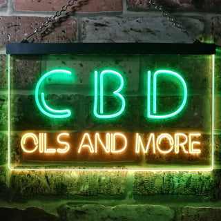 ADVPRO CBD Open Wall Decor Dual Color LED Neon Sign st6-i1091 - Green & Yellow