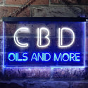 ADVPRO CBD Open Wall Decor Dual Color LED Neon Sign st6-i1091 - White & Blue