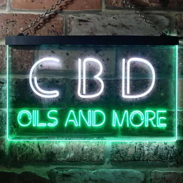 ADVPRO CBD Open Wall Decor Dual Color LED Neon Sign st6-i1091 - White & Green