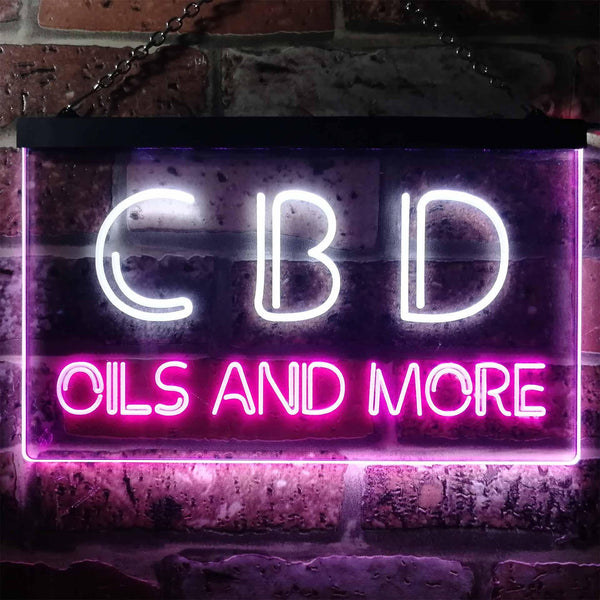 ADVPRO CBD Open Wall Decor Dual Color LED Neon Sign st6-i1091 - White & Purple