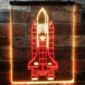 ADVPRO Space Shuttle Rocket Spacecraft  Dual Color LED Neon Sign st6-i1173 - Red & Yellow