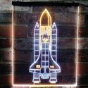 ADVPRO Space Shuttle Rocket Spacecraft  Dual Color LED Neon Sign st6-i1173 - White & Yellow