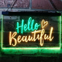 ADVPRO Hello Beautiful Battling Cancers Support Dual Color LED Neon Sign st6-i1177 - Green & Yellow