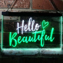 ADVPRO Hello Beautiful Battling Cancers Support Dual Color LED Neon Sign st6-i1177 - White & Green