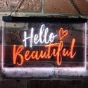 ADVPRO Hello Beautiful Battling Cancers Support Dual Color LED Neon Sign st6-i1177 - White & Orange