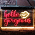 ADVPRO Hello Gorgeous Support Women Dual Color LED Neon Sign st6-i1178 - Red & Yellow