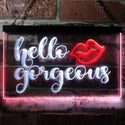 ADVPRO Hello Gorgeous Support Women Dual Color LED Neon Sign st6-i1178 - White & Red