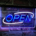 ADVPRO Open LED Neon Sign Dual Color LED Neon Sign st6-i2002 - White & Blue