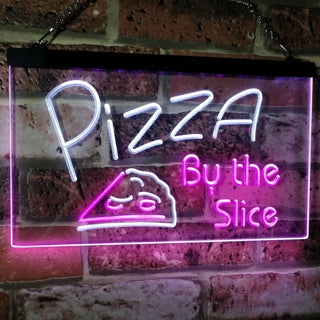 ADVPRO Pizza by The Slice Shop Display Advertising Decor Dual Color LED Neon Sign st6-i2004 - White & Purple