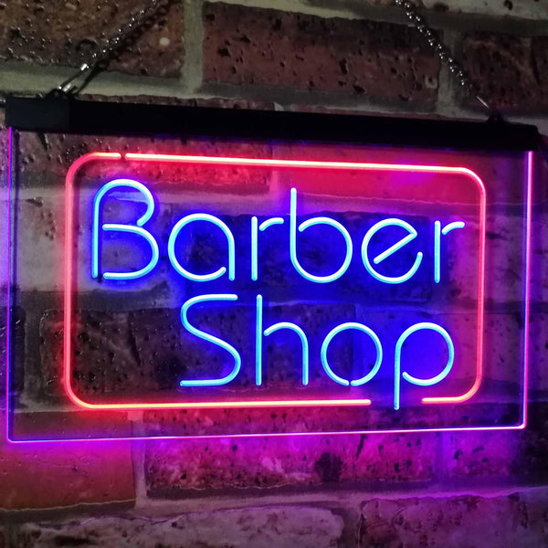 ADVPRO Barber Shop Hair Cut Walk in Welcome Display Dual Color LED Neon Sign st6-i2005 - Red & Blue