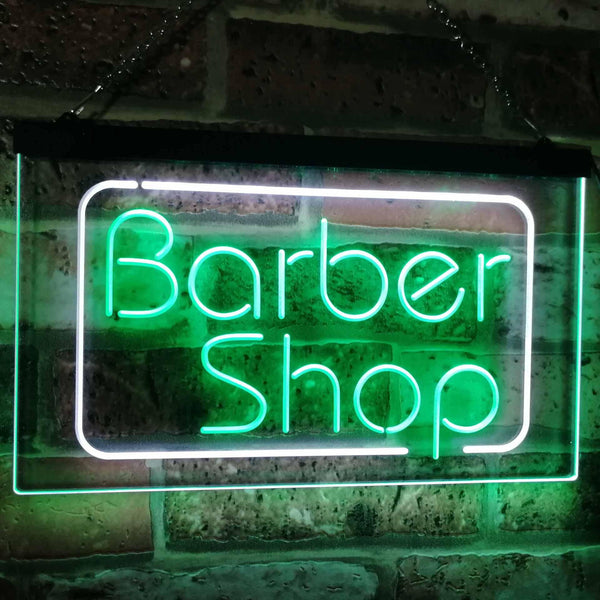 ADVPRO Barber Shop Hair Cut Walk in Welcome Display Dual Color LED Neon Sign st6-i2005 - White & Green