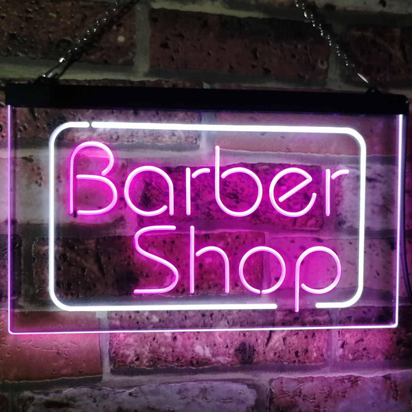 ADVPRO Barber Shop Hair Cut Walk in Welcome Display Dual Color LED Neon Sign st6-i2005 - White & Purple