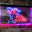 ADVPRO Pool Shark Snooker Pool Room Man Cave Gift Dual Color LED Neon Sign st6-i2009 - Red & Blue