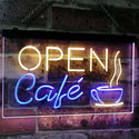 ADVPRO Cafe Open Coffee Kitchen Decoration Bar Beer Dual Color LED Neon Sign st6-i2011 - Blue & Yellow