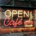 ADVPRO Cafe Open Coffee Kitchen Decoration Bar Beer Dual Color LED Neon Sign st6-i2011 - Red & Yellow