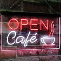 ADVPRO Cafe Open Coffee Kitchen Decoration Bar Beer Dual Color LED Neon Sign st6-i2011 - White & Red