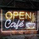 ADVPRO Cafe Open Coffee Kitchen Decoration Bar Beer Dual Color LED Neon Sign st6-i2011 - White & Yellow