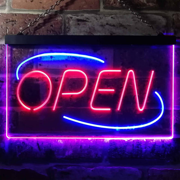 ADVPRO Open Wall Decor Shop Business Dual Color LED Neon Sign st6-i2030 - Blue & Red