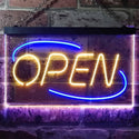 ADVPRO Open Wall Decor Shop Business Dual Color LED Neon Sign st6-i2030 - Blue & Yellow