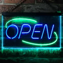 ADVPRO Open Wall Decor Shop Business Dual Color LED Neon Sign st6-i2030 - Green & Blue