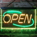 ADVPRO Open Wall Decor Shop Business Dual Color LED Neon Sign st6-i2030 - Green & Yellow