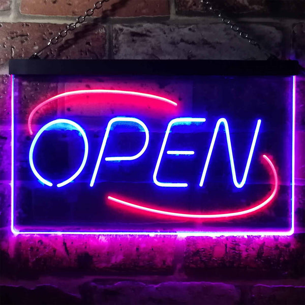 ADVPRO Open Wall Decor Shop Business Dual Color LED Neon Sign st6-i2030 - Red & Blue
