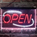 ADVPRO Open Wall Decor Shop Business Dual Color LED Neon Sign st6-i2030 - White & Red