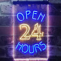 ADVPRO Open 24 Hours Shop Business Welcome  Dual Color LED Neon Sign st6-i2035 - Blue & Yellow