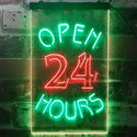 ADVPRO Open 24 Hours Shop Business Welcome  Dual Color LED Neon Sign st6-i2035 - Green & Red