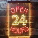 ADVPRO Open 24 Hours Shop Business Welcome  Dual Color LED Neon Sign st6-i2035 - Red & Yellow