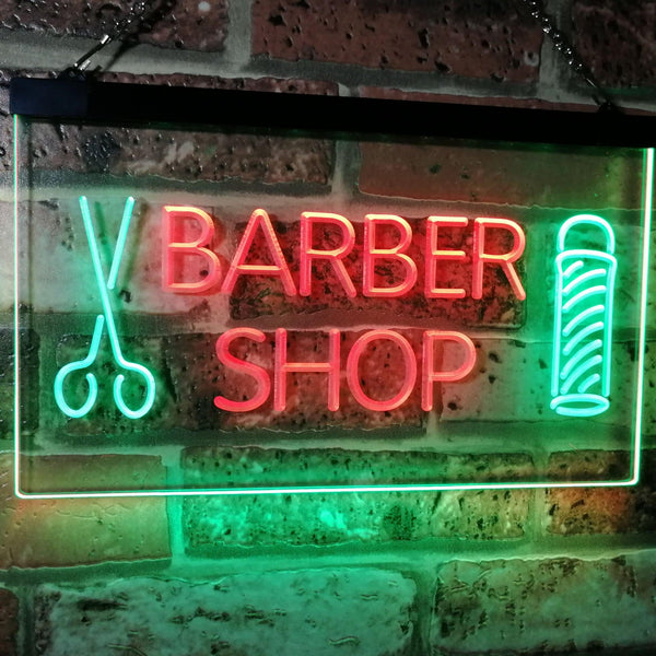ADVPRO Barber Shop Hair Cut Scissor Pole Display Dual Color LED Neon Sign st6-i2044 - Green & Red