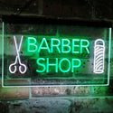ADVPRO Barber Shop Hair Cut Scissor Pole Display Dual Color LED Neon Sign st6-i2044 - White & Green