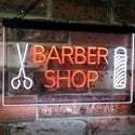 ADVPRO Barber Shop Hair Cut Scissor Pole Display Dual Color LED Neon Sign st6-i2044 - White & Orange