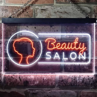 ADVPRO Beauty Salon Lady Wall Decor Dual Color LED Neon Sign st6-i2045 - White & Orange