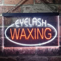 ADVPRO Eye Waxing Beauty Salon Dual Color LED Neon Sign st6-i2049 - White & Orange