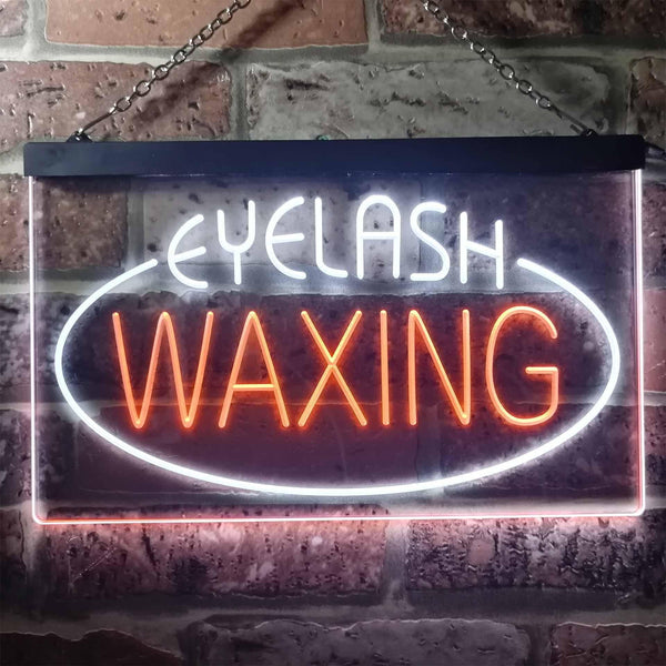 ADVPRO Eye Waxing Beauty Salon Dual Color LED Neon Sign st6-i2049 - White & Orange