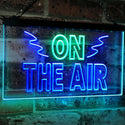 ADVPRO On Air Studio Recording in Progress Dual Color LED Neon Sign st6-i2066 - Green & Blue